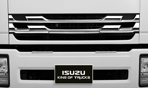 ออกแบบกระจังหน้าใหม่ ด้วยไดีไซน์โครเมียม ในรถบรรทุก ISUZU 6 ล้อ และ 10 ล้อ รุ่น King Of Trucks